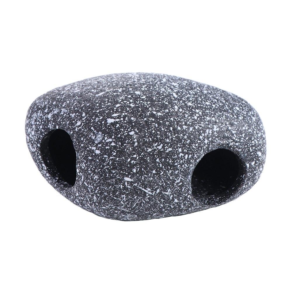 Ceramic Cichlid Stone Cave Eco-friendly Delicate Fish Eluding House Artificial Simulated Hiding Tank Cave Breeding Tank