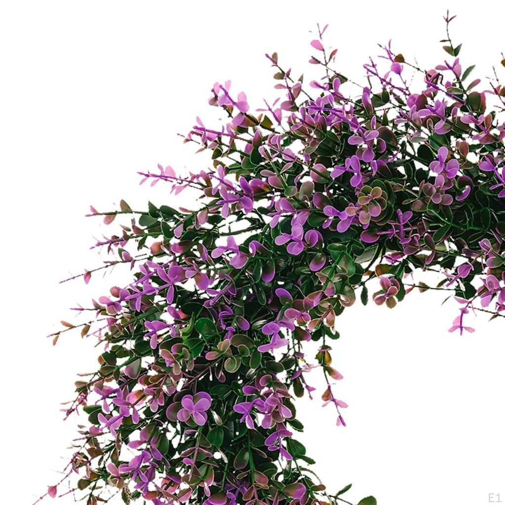 Lavender Wreaths Garland for Front Door,Easy To Clean Spring 16 Inch Outdoor Porch