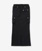 Kopeleuni Tailored Cargo Maxi Skirt - Black / Copj21Bis106Cblk