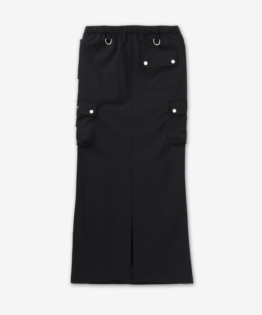 Kopeleuni Tailored Cargo Maxi Skirt - Black / Copj21Bis106Cblk