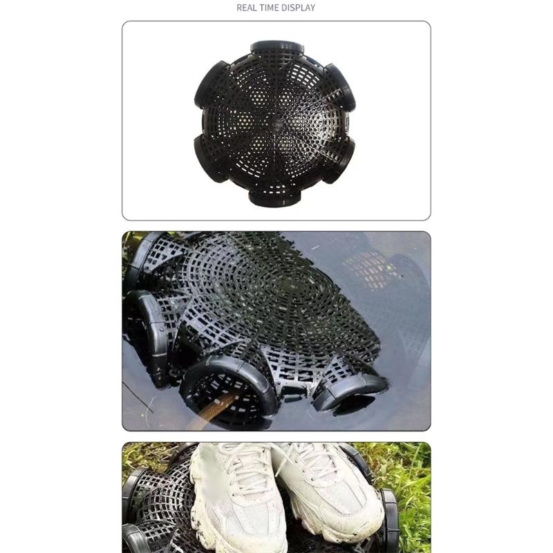 High Efficiency Eel Fishing Trap Fishing Baits Shrimp Crawfish Catcher Lobsters Mesh Trap With Baits Ball And Pull Cord
