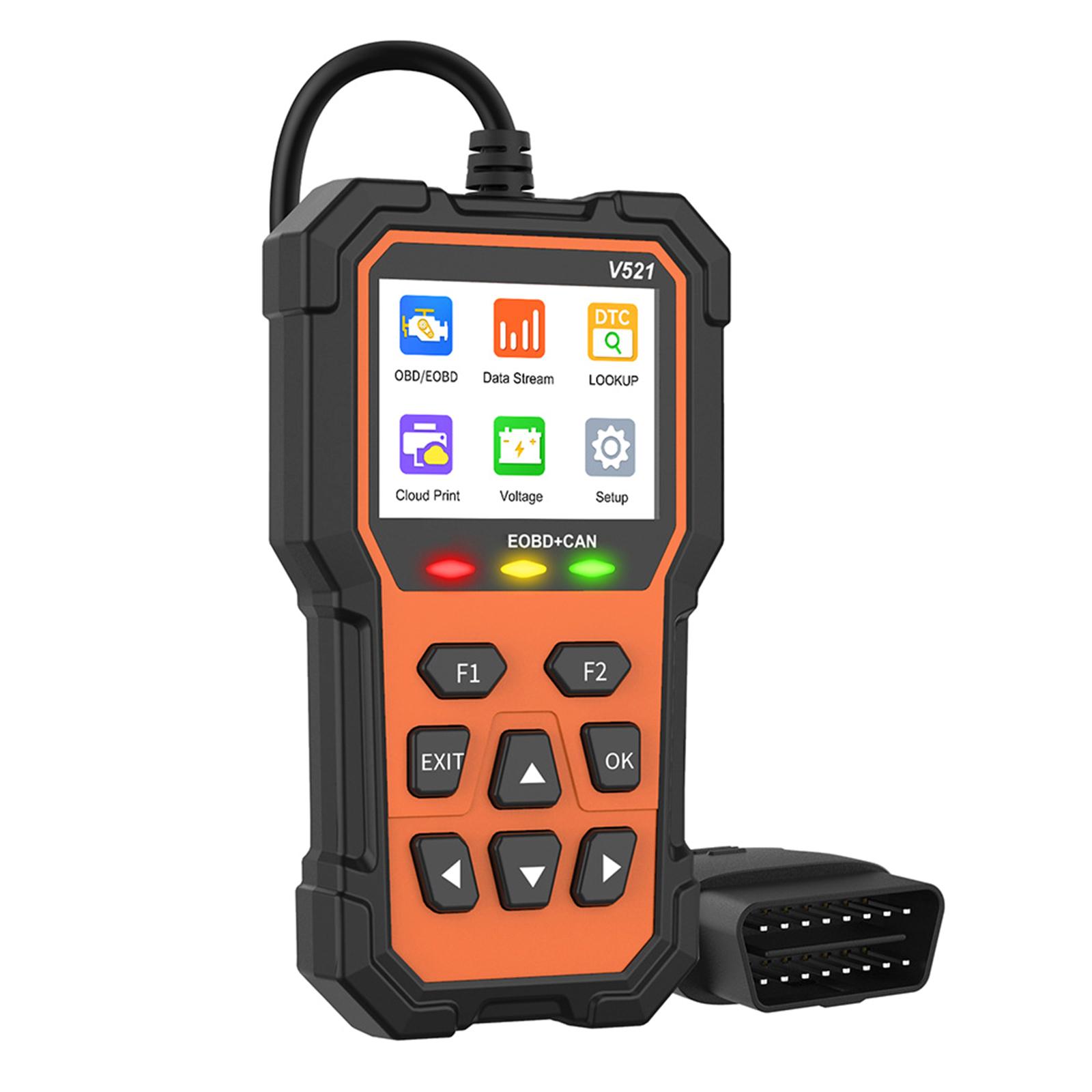 

Engine Fault Code Diagnostic Device V521 OBD2 Scanner Check Engine Light Car Fault Tester with Clear Explanation Feature 1