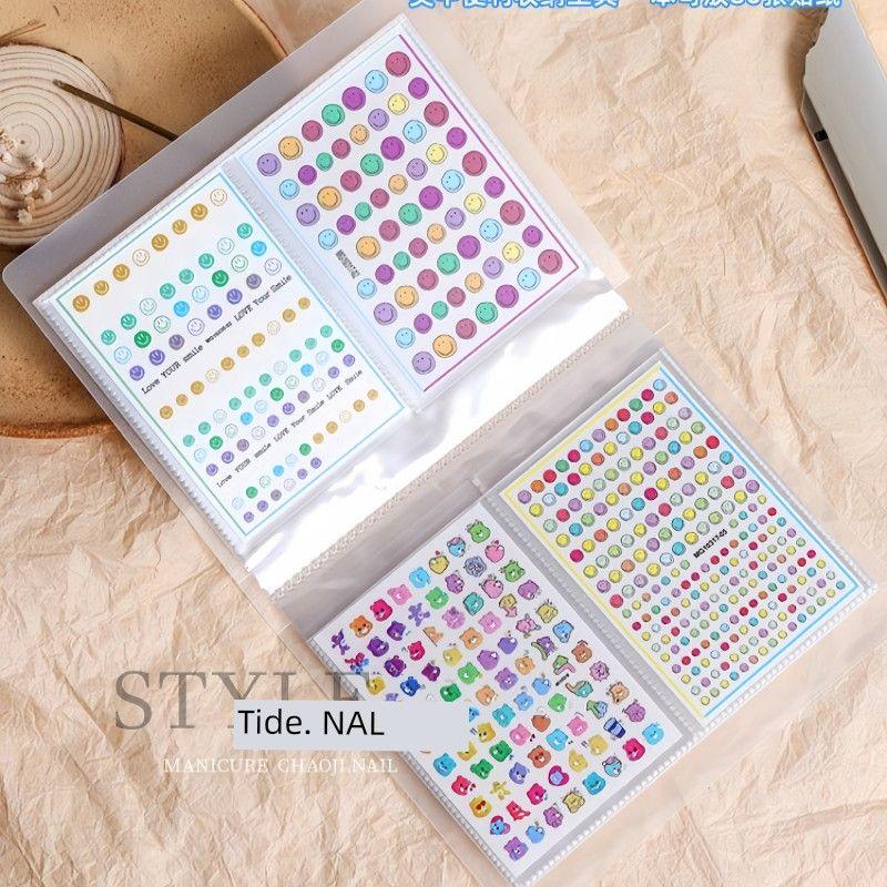 

Minimalist Album Storage Website Red Style Nail Stickers Sticker storage book (80 capacity) [1 copy]]