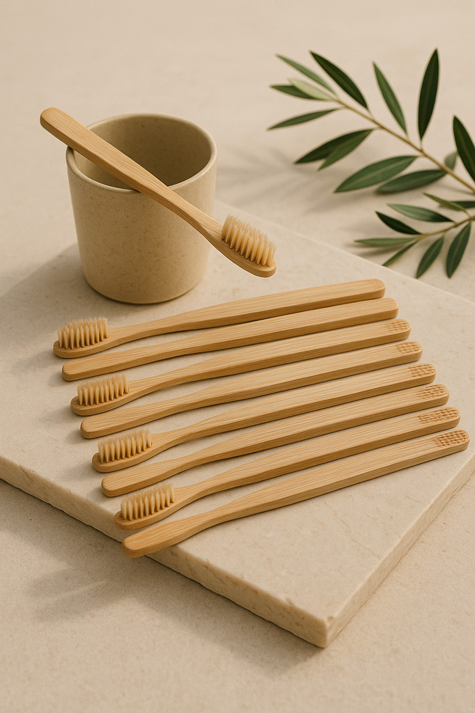 10Pcs/Oral Health Low Carbon Environmental Protection Bamboo Charcoal Toothbrush