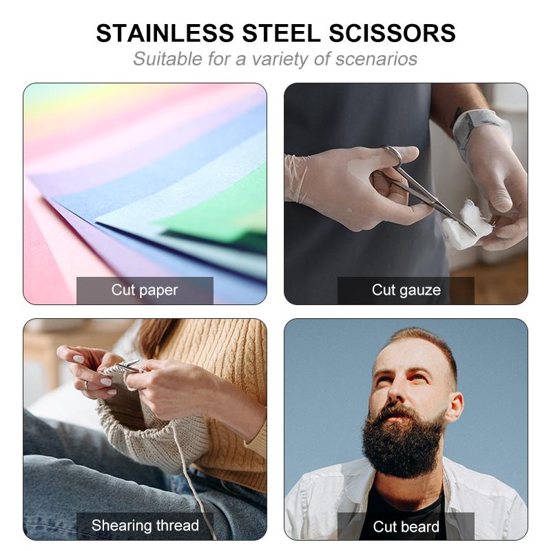 Animals Straight Trauma Hemostat  Stainless Clamp Color Grooming Veterinary Tools Suitable for Surgical Wound Cleaning