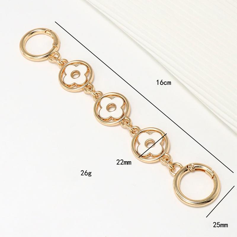 1Pc Four-Leaf Clover Shoulder Strap Extension Chain Wallet Decorative Chain Bag Chain Replacement Accessories