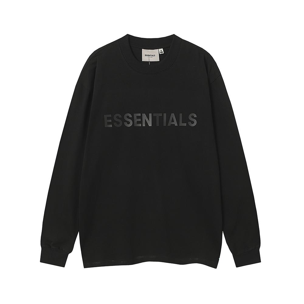 F101 Fear Of God Essentials Letter Print Oversized T-shirt Crewneck Sweatshirt - Unisex Streetwear Pullover S