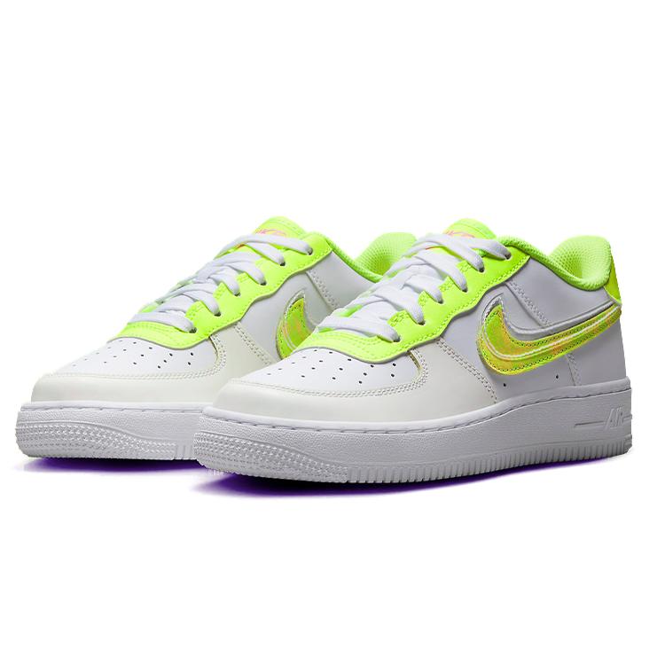 New Nike Air Force 1 LV8 'White Volt' GS DV1680-100