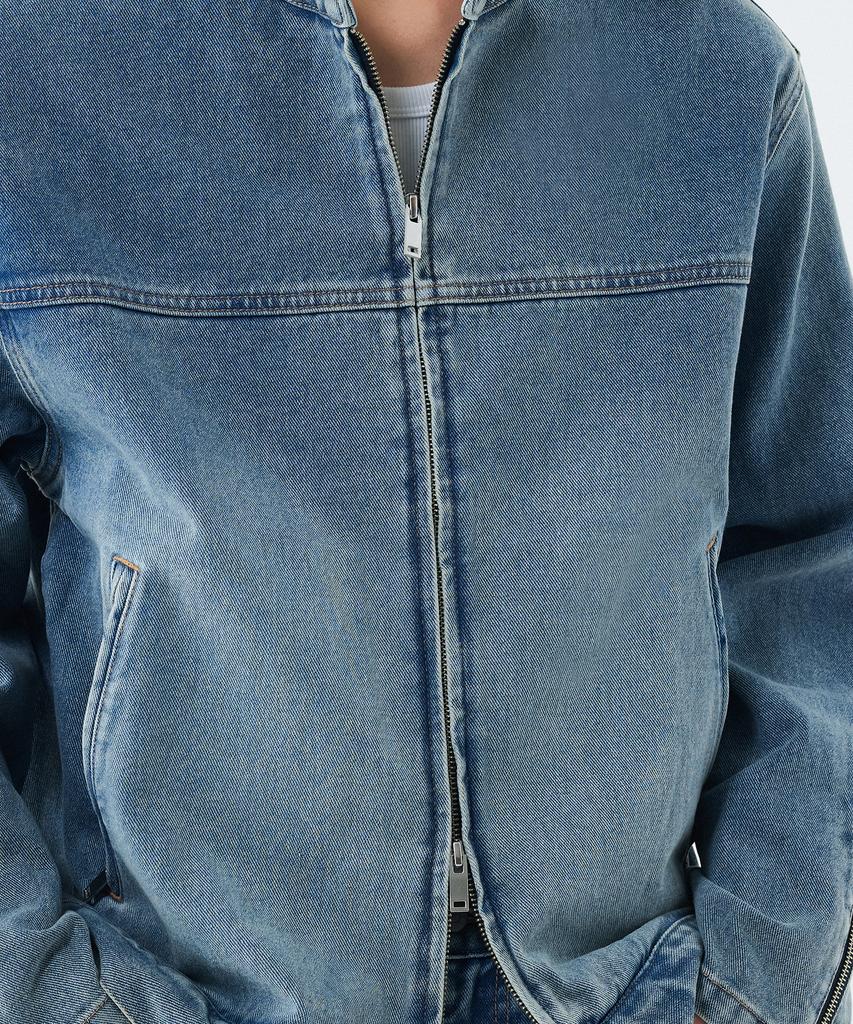 Musinsa Standard Denim Racer Jacket [Light Indigo]
