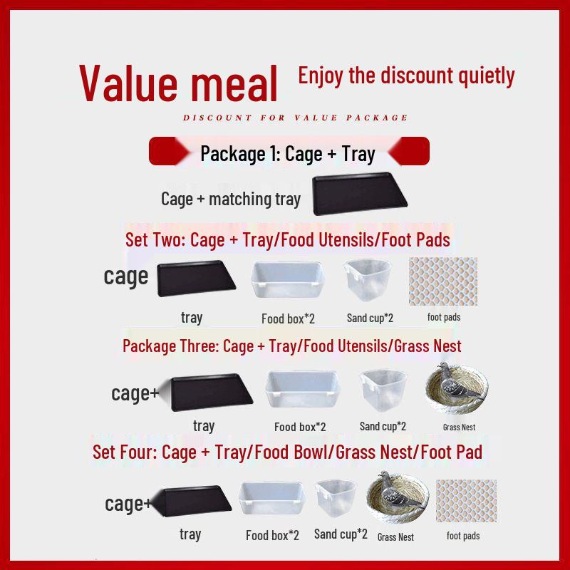 Large Pigeon Cage for Breeding & Pairing with Free Shipping - Ideal for Household Use