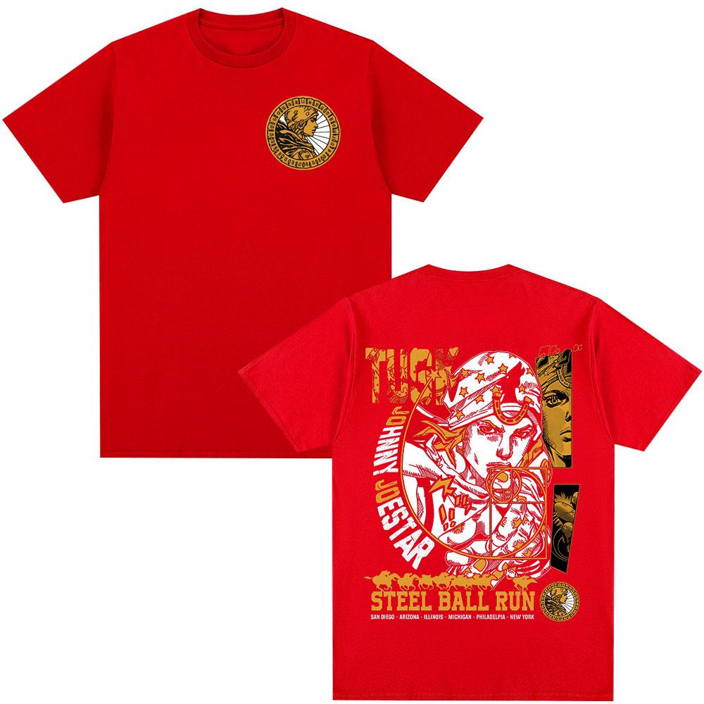 Anime Jojo Bizarre Adventure Tshirt Johnny Joestar Unisexga Graphic Tshirts Unisex Women Cotton Casual T Shirt Streetwear