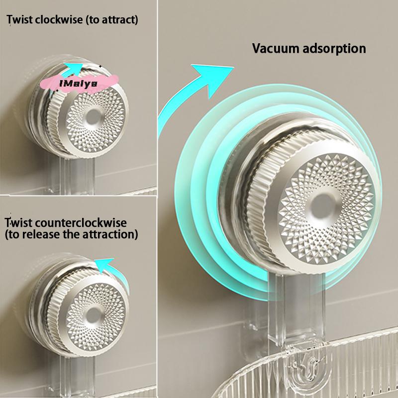 M-1PC Suction Cup Washbasin Storage Rack Self-Adhesive Bathroom Organizer No Drilling Required Punch-Free Installation