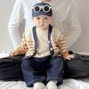 Boys Knitted Cardigan Spring And Autumn New Baby Striped Contrasting Sweater Baby Fashion Coat Tide