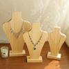Wood Portrait Necklace Holder Vintage Jewelry Display Stand Counter Necklace Storage Display Rack Women's Jewelry Shelf