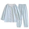 Women's Floral Print Pure Cotton Gauze Pajama Set - Spring/Summer Long Sleeve & Pants