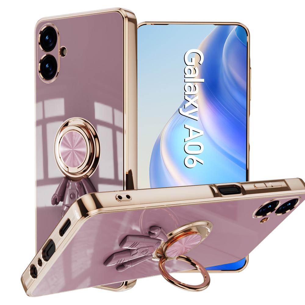 Für Samsung Galaxy A06 4G Hülle mit Astronautenring-Ständer 6D Galvanisierte TPU-Handyhülle