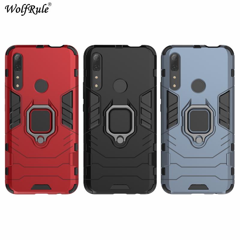 Halter Magnetische Hülle Für Huawei Honor 9X Hülle Honor 9X Langlebige Metallring Ständer Abdeckung Für Huawei Honor 9X STK-LX1 Hülle Wolfrule