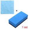Car Ceramic Coating Sponge Applicator Glass Nano Wax Coat Sponge Pads Blue Square Sponge Cloth Car Cleaning Accessories