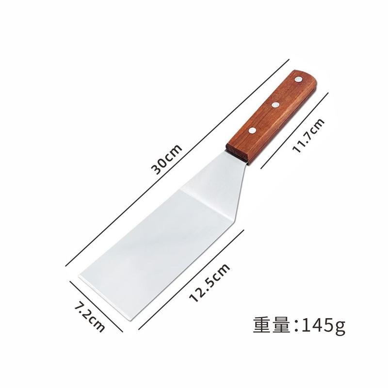 Stainless Steel Spatula and Grill Scraper Non Stick Durable Barbecue Cooking Tools Pizza Shovel Pancake Beef BBQ Utensils