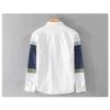 Men's Color Block Roll Up Sleeve Button Down Shirt Casual Cotton Streetwear Top