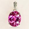 26.95 Ct Pink Tourmaline 925 Sterling Silver Natural Pendant CERTIFIED Gemstone My.pd.19-k
