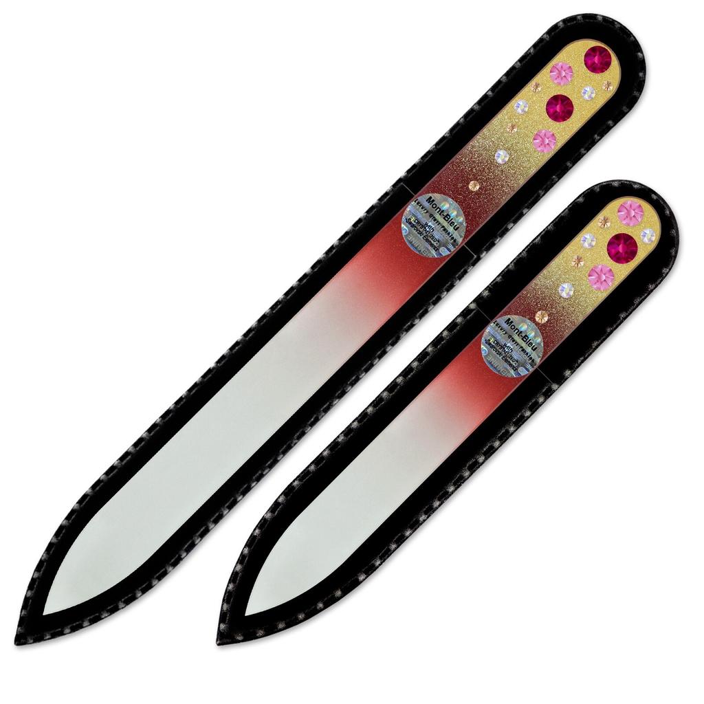 Zestaw 2 kolorowych pilników do paznokci z kryształkami WC-MS