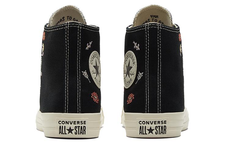Chuck Taylor All Star Wmns Converse High 'Embroidered Floral - Black' Women's A01585C