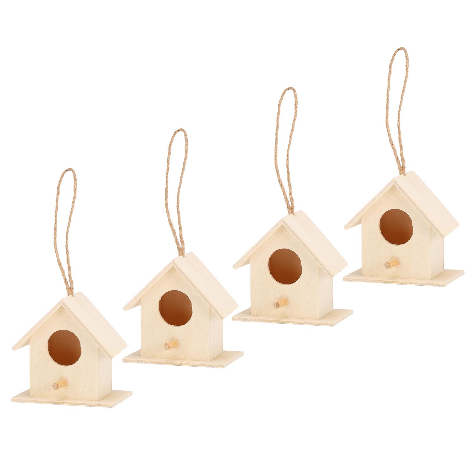 

4 шт. деревянные птичьи гнезда подвесной скворечник ящик для разведения птичья клетка для сада DIY Декор