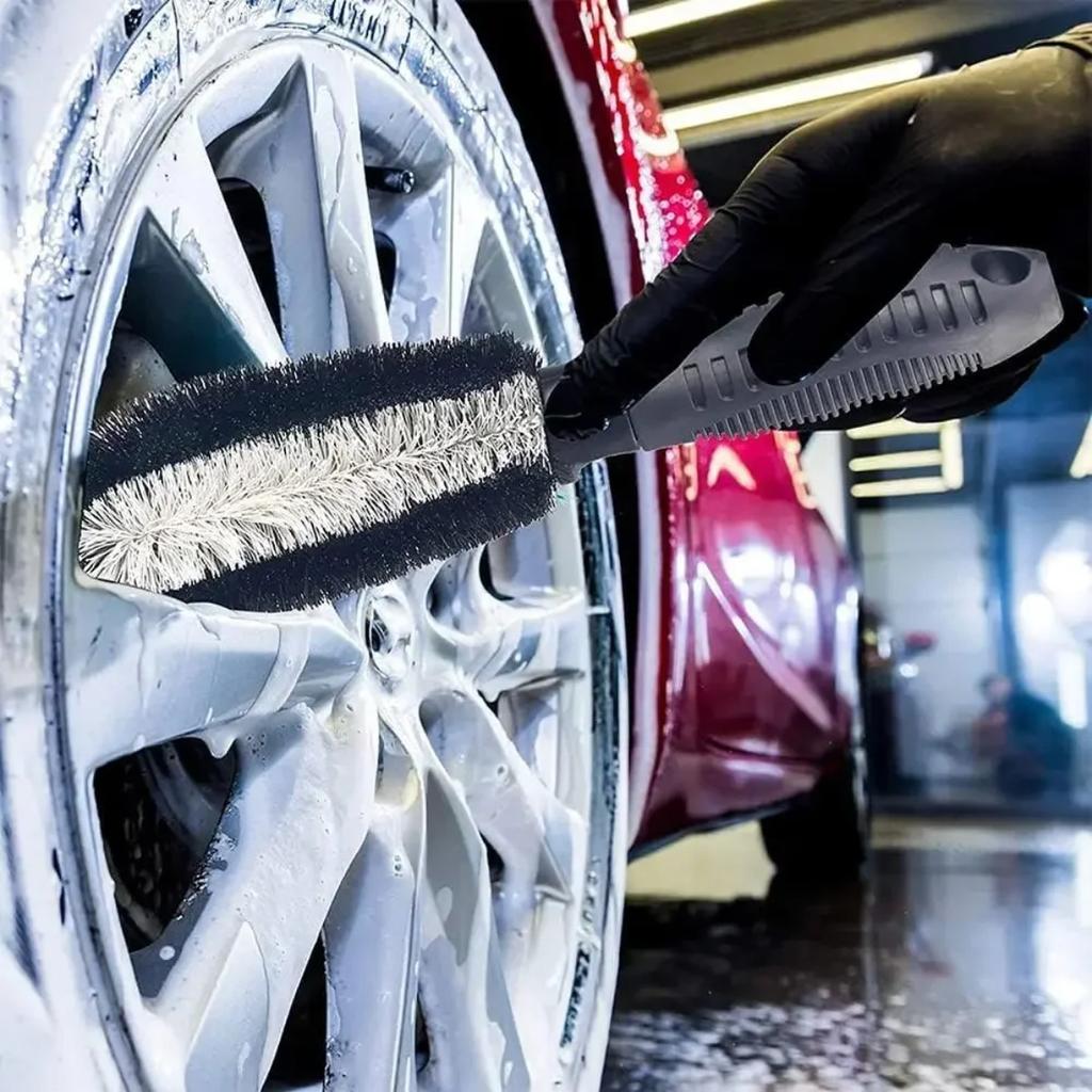 Automotive Detail Brushes Rim Cleaner 9 Pcs Car Wash Cleaning Kit Interior Exterior Uses For Car Detailing Brush Kit
