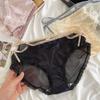 Ladies Summer Light Luxury Sexy Pure Desire Lace Satin Mesh Gauze Ice Silk Briefs