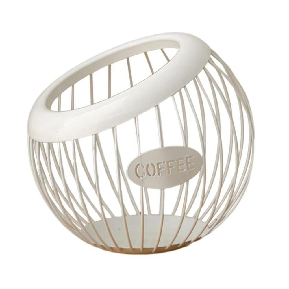 IJzeren Koffiepadhouder Grote Capaciteit Multifunctioneel Espresso Capsule Houder Container Snack Fruit Organizer