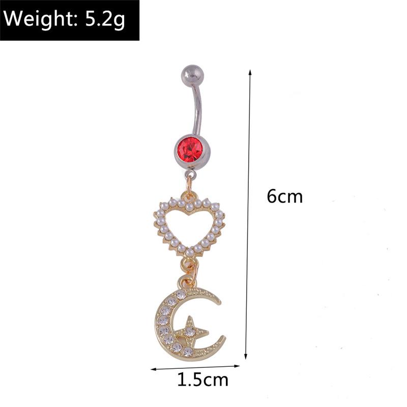 

Скелетированный Love Moon пупок пирсинг пупка жемчужное кольцо для пупка