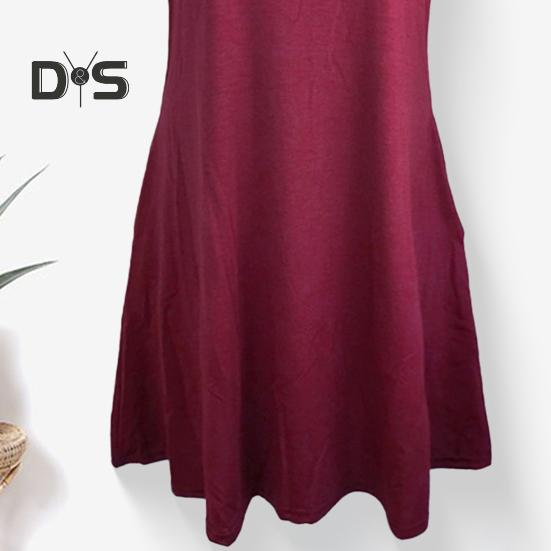 Letní minišaty s kapsami Bez rukávů A-line s kulatým výstřihem Jednobarevné nad kolena Krátké šaty na rande Plážové společenské šaty