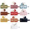 1PC Mini Photo Album Portable DIY Pockets Storage Bag Charms Cute Keychain Gift Faux Leather Memorial Photo Album Multicolor