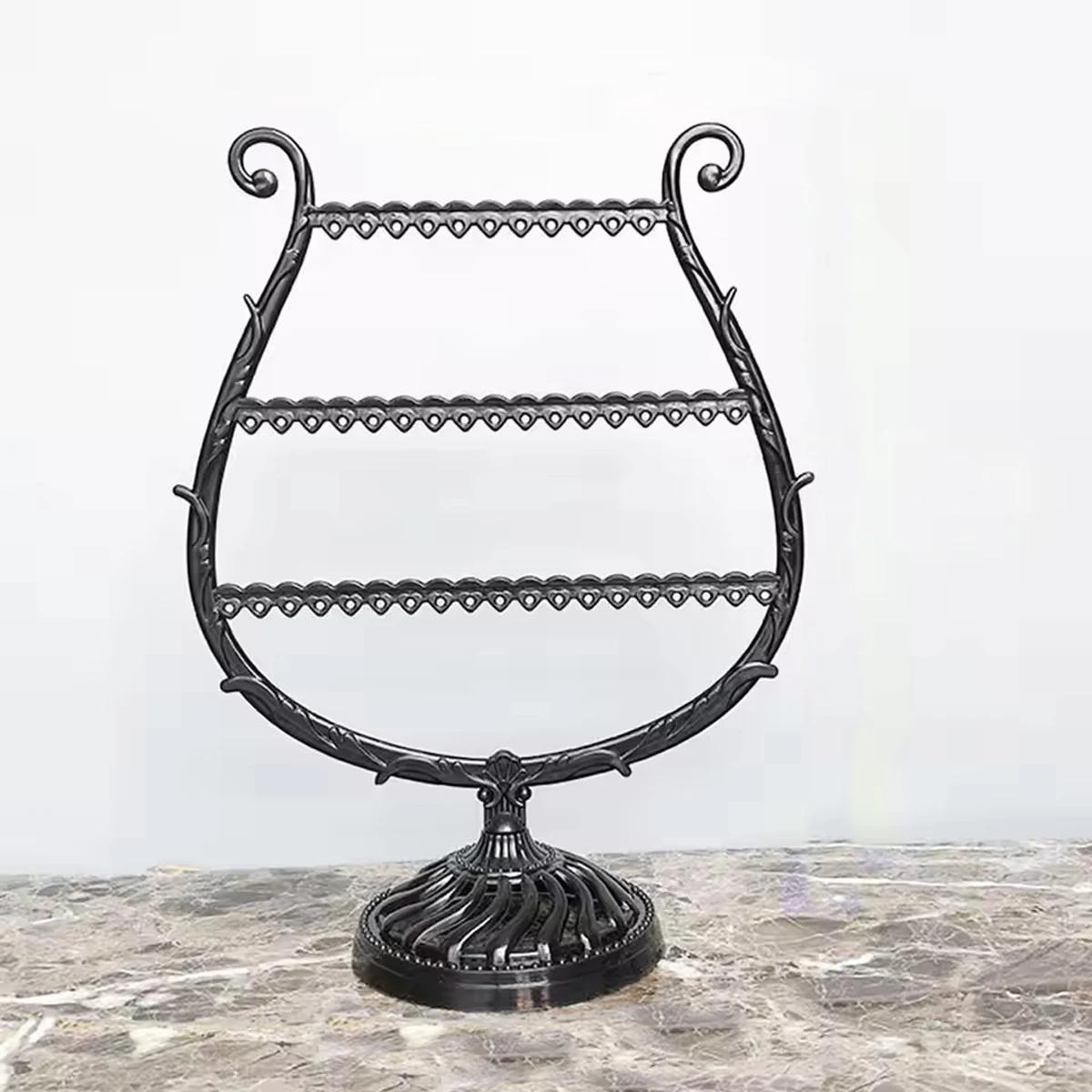 

Чорна підставка для прикрас Креативна стійка для зберігання прикрас у формі винного келиха Може використовуватися для демонстрації в спальні або вітальні