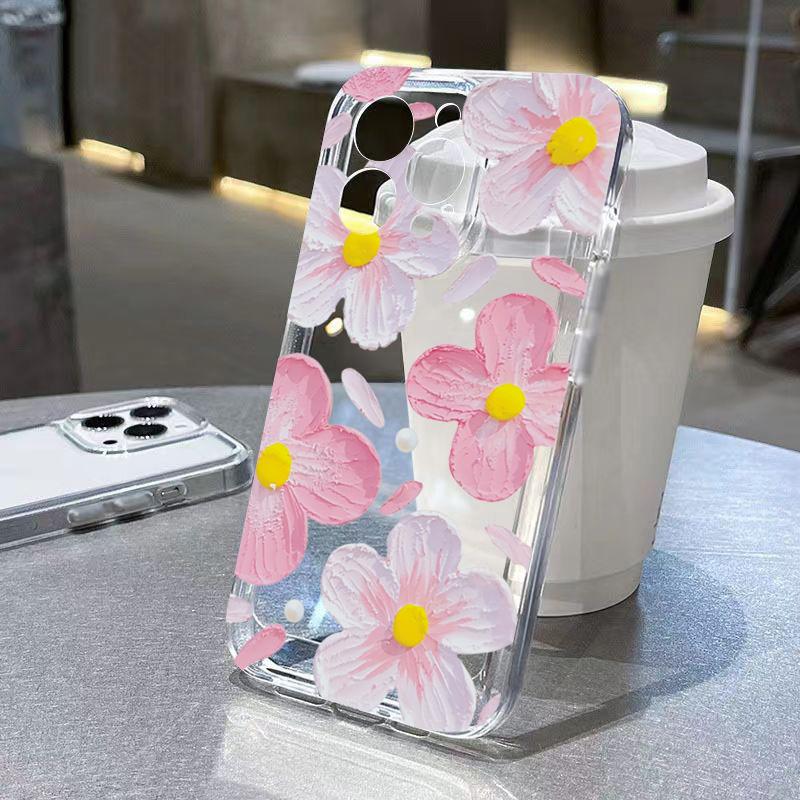 

Daisy Bee Floral Print Pattern Design Protective Cover for iPhone 17 16 15 14 13 12 11 16E Series Pro Max Plus iphone 11 ProMax