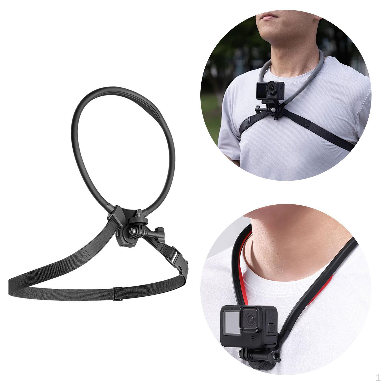 

Держатель для селфи, крепление для камеры, гибкий, простой в установке, нескользящее ожерелье для шеи With Chest Strap