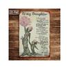Motivational Metal Wall Art Poster for Daughter Inspirational Quote Gift