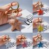 Fashion Simplicity Keychain With Five Pointed Star Pendant Shiny Details Crystal