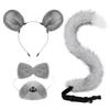 Halloween handmade plush simulated mouse ears cos animal ears and tail set cute animal ears headband headdress