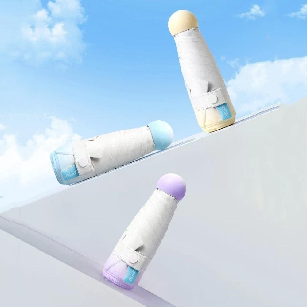 Gradient Color Pocket Parasol Ultralight Sun Umbrella Portable Pocket Rain Umbrella  Summer