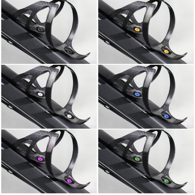 4 Pieces Water Bottle Cage Bolts Holder Screws Hex Socket Screws Aluminum Alloy Bicycle Accessories 7 Colors