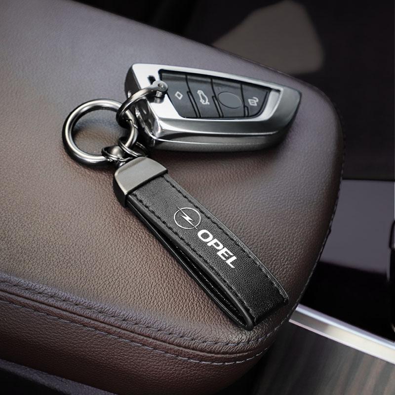 Car Key Chain Rings Leather Emblem Keychain Auto Keyring For Opel Astra Insignia Vivaro Corsa Mokka Zafira Vectra OPC