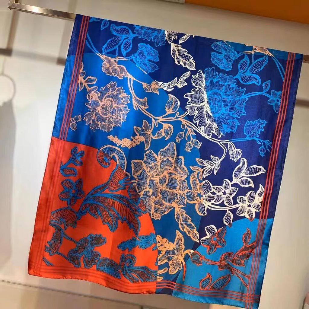 2024 Stylish Korean Brocade Silk Scarf for Women - Versatile Spring/Autumn Shawl