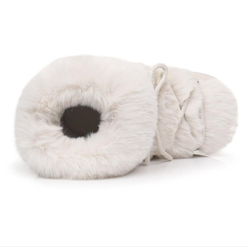 New Women'S Winter Boots Furry Short Tube Snow Boots Women Artificial Rabbit Fur Space Boots Non-Slip Warm Shoes For Women
