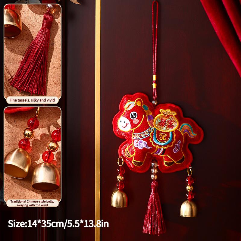 Chinese Spring Festival Lucky Decor The Year Of Hores Door Hanging Pendants Chinese New Year Home Party Supplies