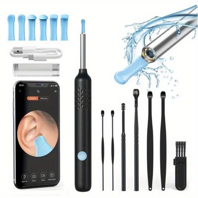 Visual Ear Cleaner with Camera Ear Wax Removal Otoscope USB Charge 8MP Endoscope Tool Earpick MIni Camera Health Care Set Tool
