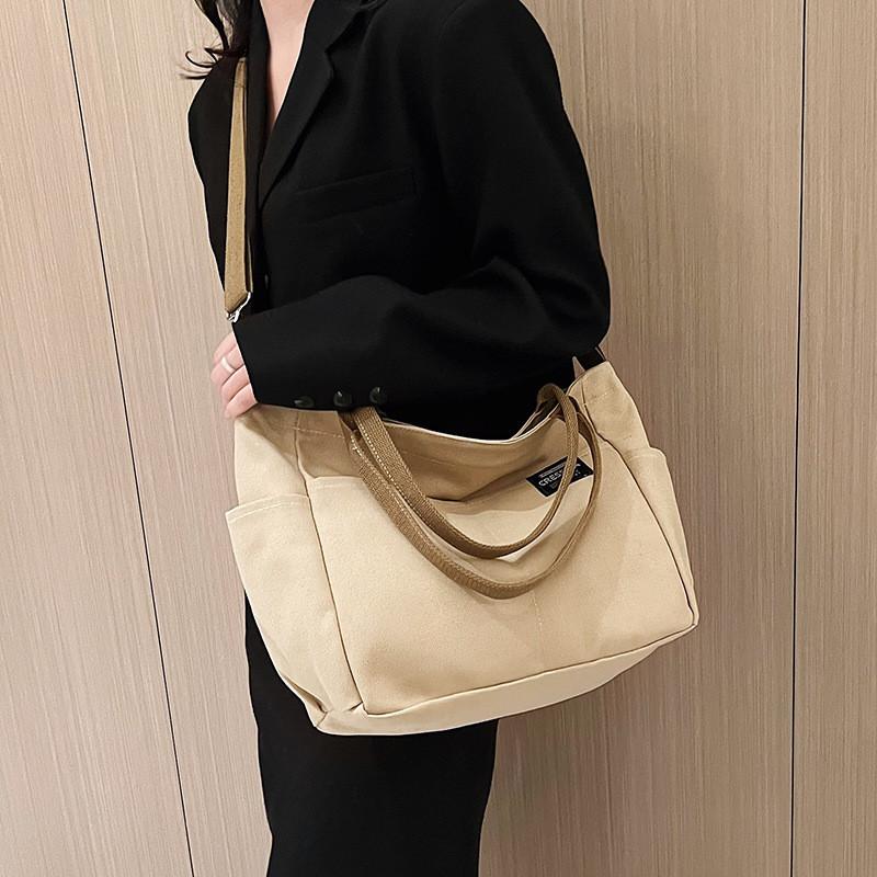 Fashionable Large Capacity Canvas Tote Bag For Women Trendy Casual Shoulder Bag
