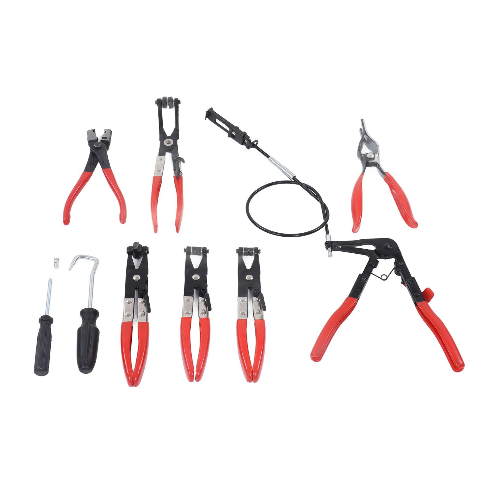 

Набор из 9 плоскогубцев для хомутов из никель-хромированной стали, резиновые автомобильные плоскогубцы для снятия шлангов