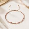 Bohemian colored rice bead bracelet women's ins wind niche faceted stone adjustable hand rope jewelry tide